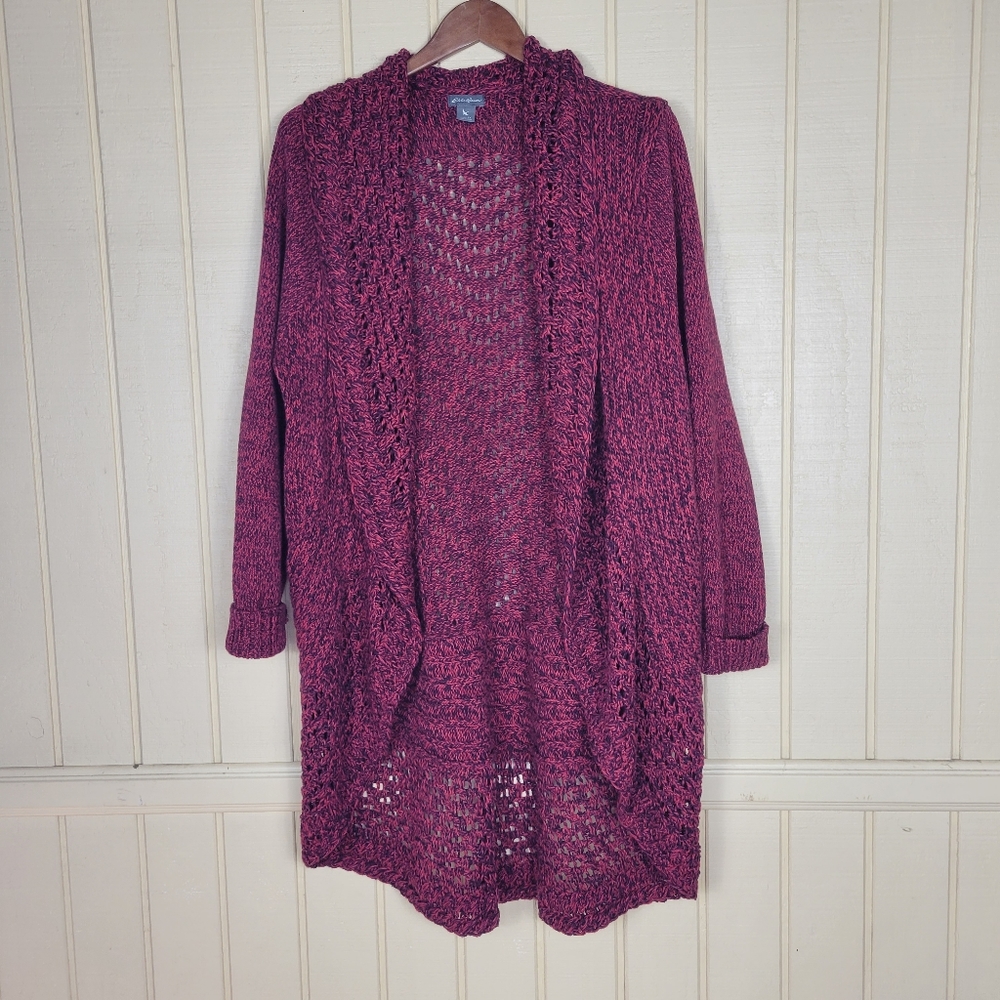 Eddie Bauer red knitted cardigan size XL  Color:  red